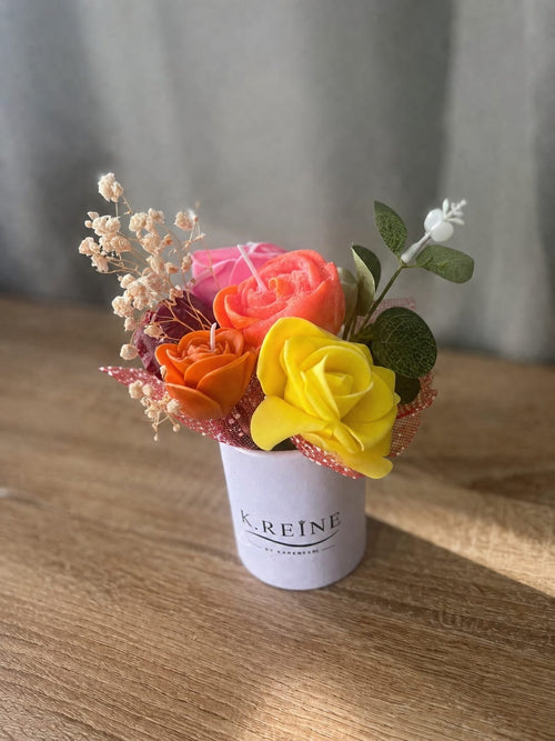 Coffret  et Bouquet de bougies parfumées K.REINE