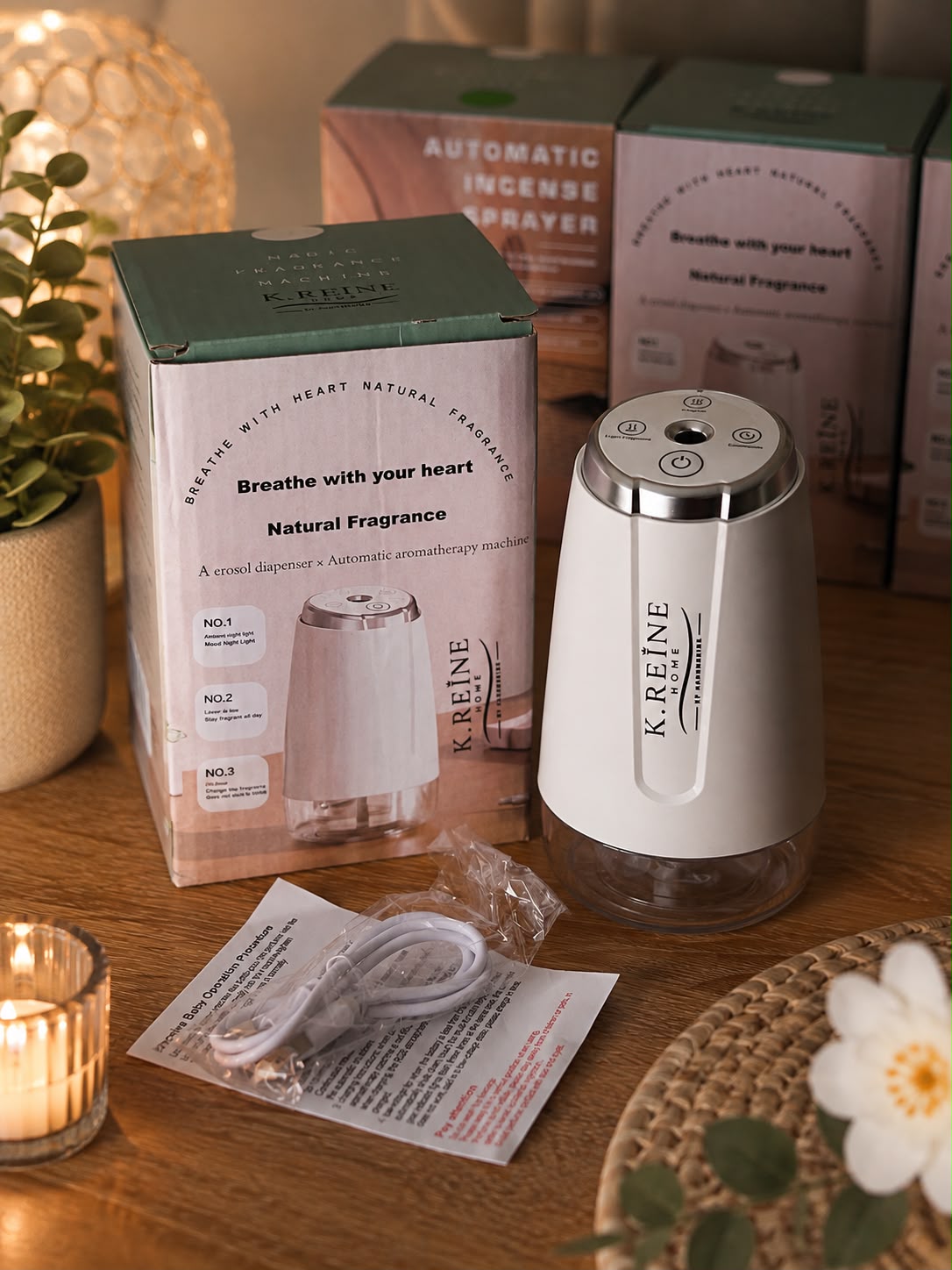 K.REINE HOME – Diffuseur de Parfum d’Ambiance Automatique