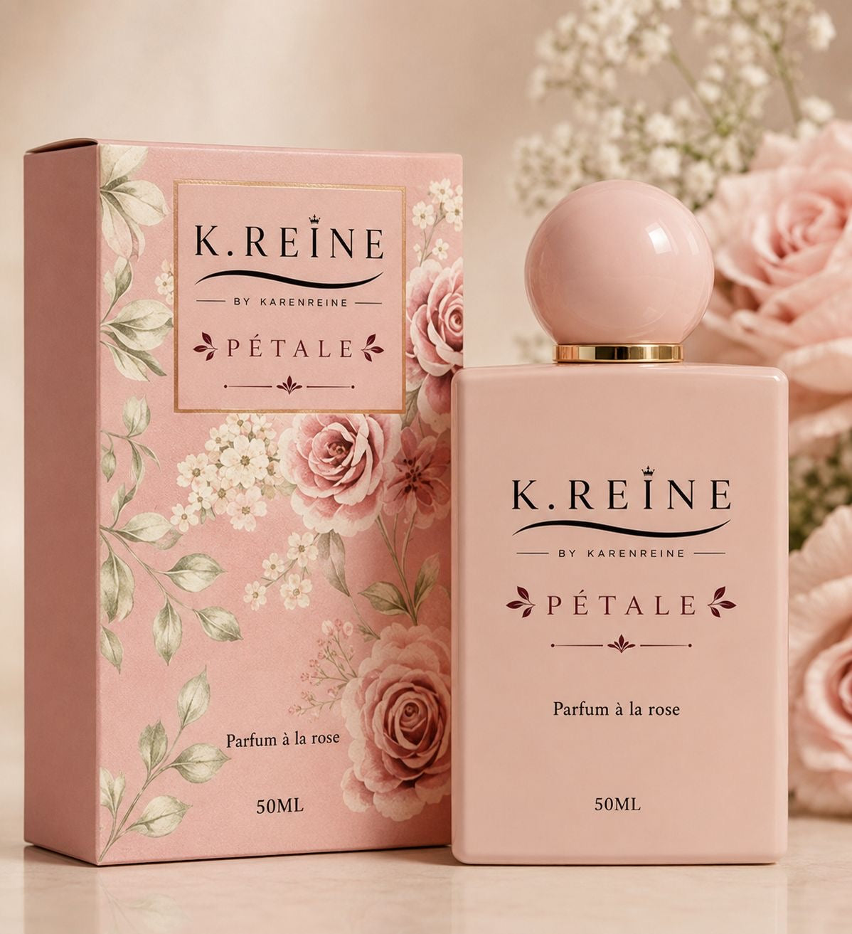 PARFUM PÉTALE _K.REINE
Eau de Parfum Unisexe | Rose, Coco & Vanille