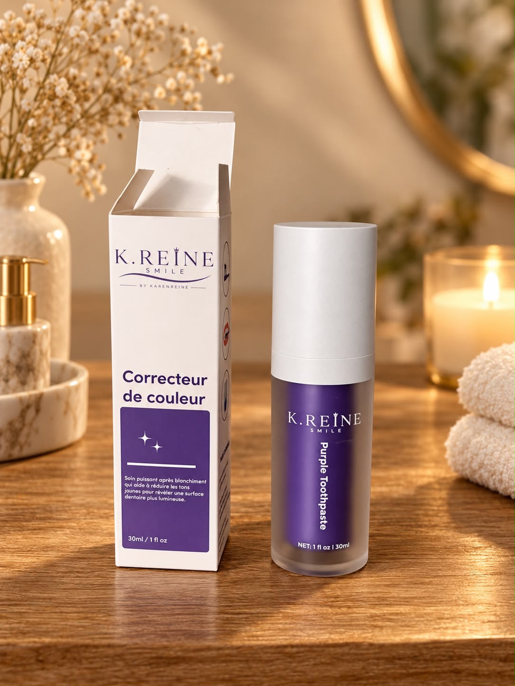 Dentifrice Correcteur de Couleur Violet – K.REINE Smile