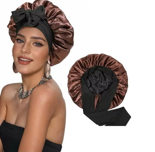Bonnet de Nuit Premium en Satin – Protection Anti-Frisottis & Anti-Casse | Homme & Femme