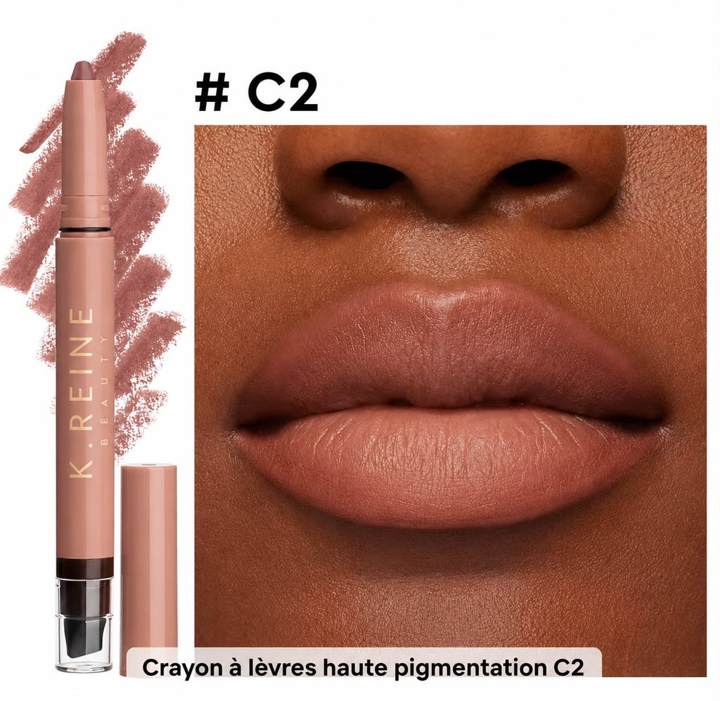 K.REINE Beauty – Crayon à lèvres Cacao Noir,Marron