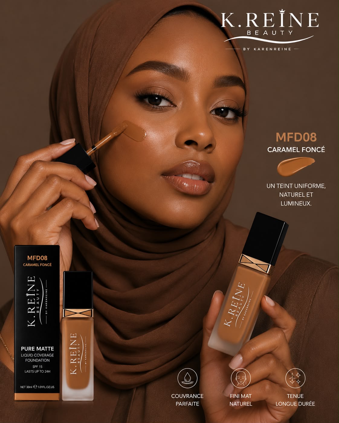 Fond de teint Caramel foncé K.REINE