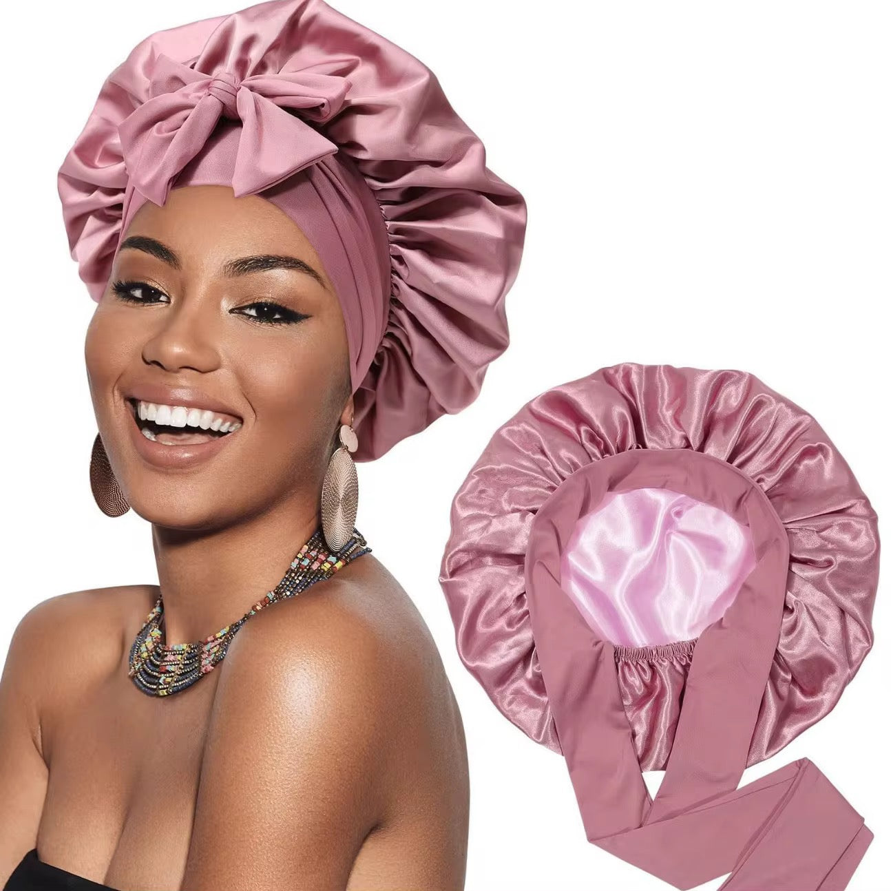 Bonnet de Nuit Premium en Satin – Protection Anti-Frisottis & Anti-Casse | Homme & Femme